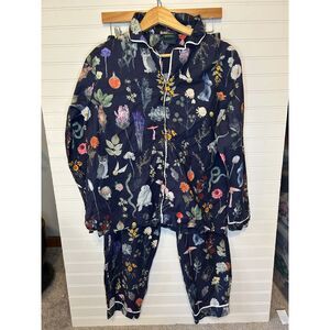 POTTERY BARN TEEN HARRY POTTER HERBOLOGY LOOSE FIT PAJAMA SET SIZE M